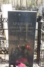Аронович Алексей Маркович, Москва, Востряковское кладбище